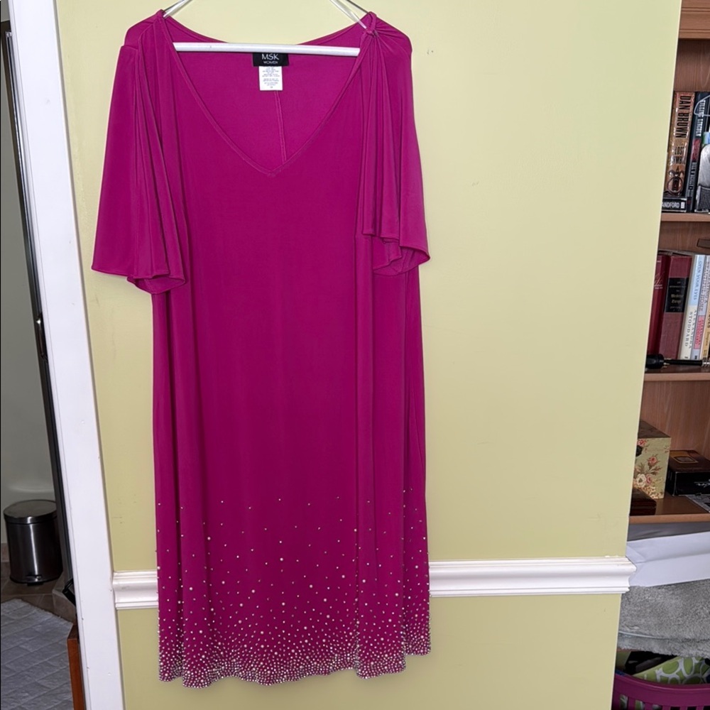 MSK Magenta Wedding Dress